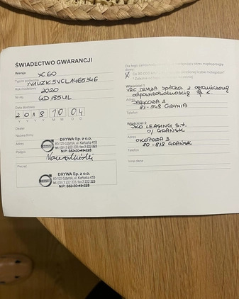 Volvo XC 60 cena 139900 przebieg: 127600, rok produkcji 2019 z Malbork małe 79
